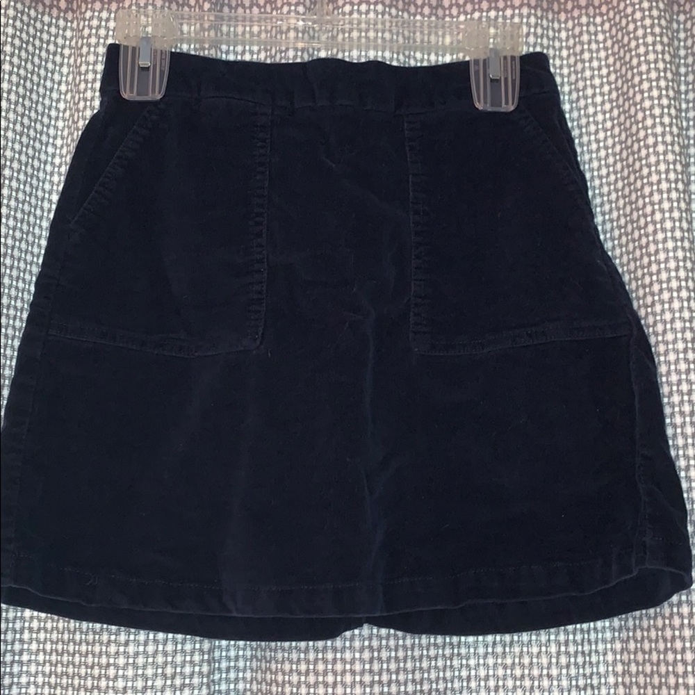 Corduroy navy skirt